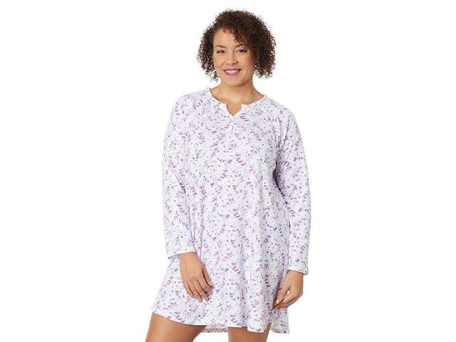 Karen Neuburger Plus Size Floral Long Sleeve Nightshirt (Wildflower Burst) Women's Pajama Sets Product Image