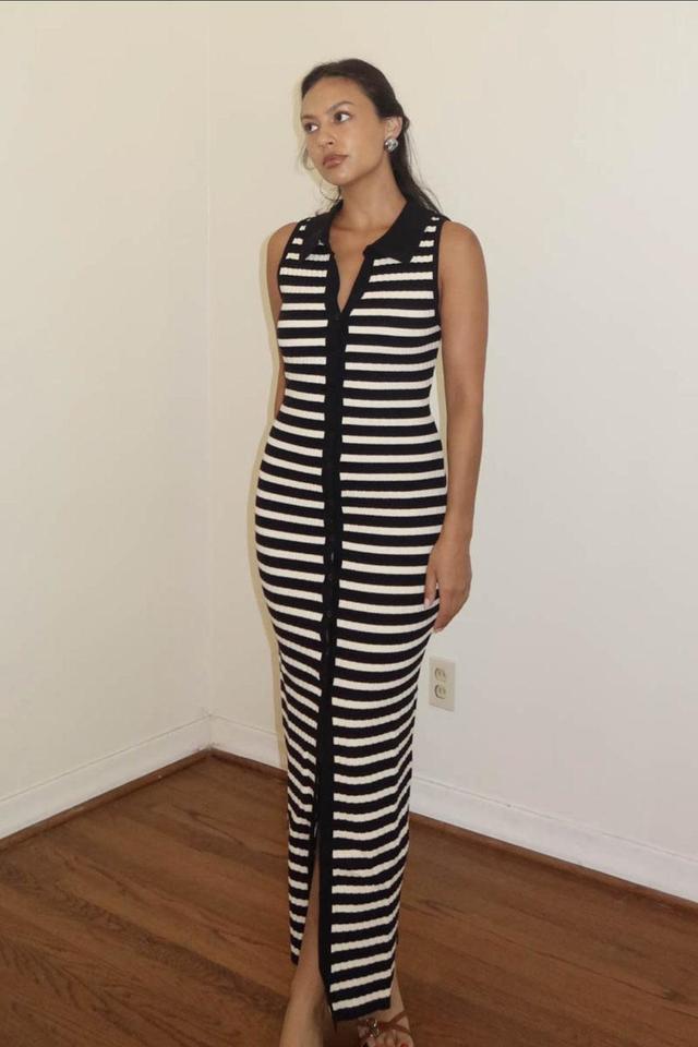 Striped Button-Down Dress Product Image