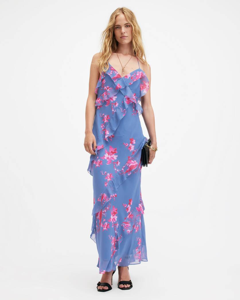 Marina Iona Floral Print Slim Fit Dress Product Image