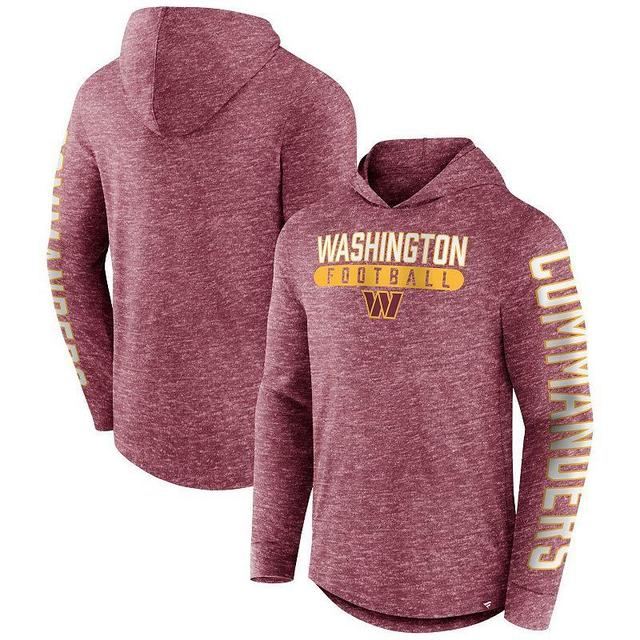 Mens Fanatics Branded Heather Burgundy Washington Commanders Pill Stack Long Sleeve Hoodie T-Shirt Product Image