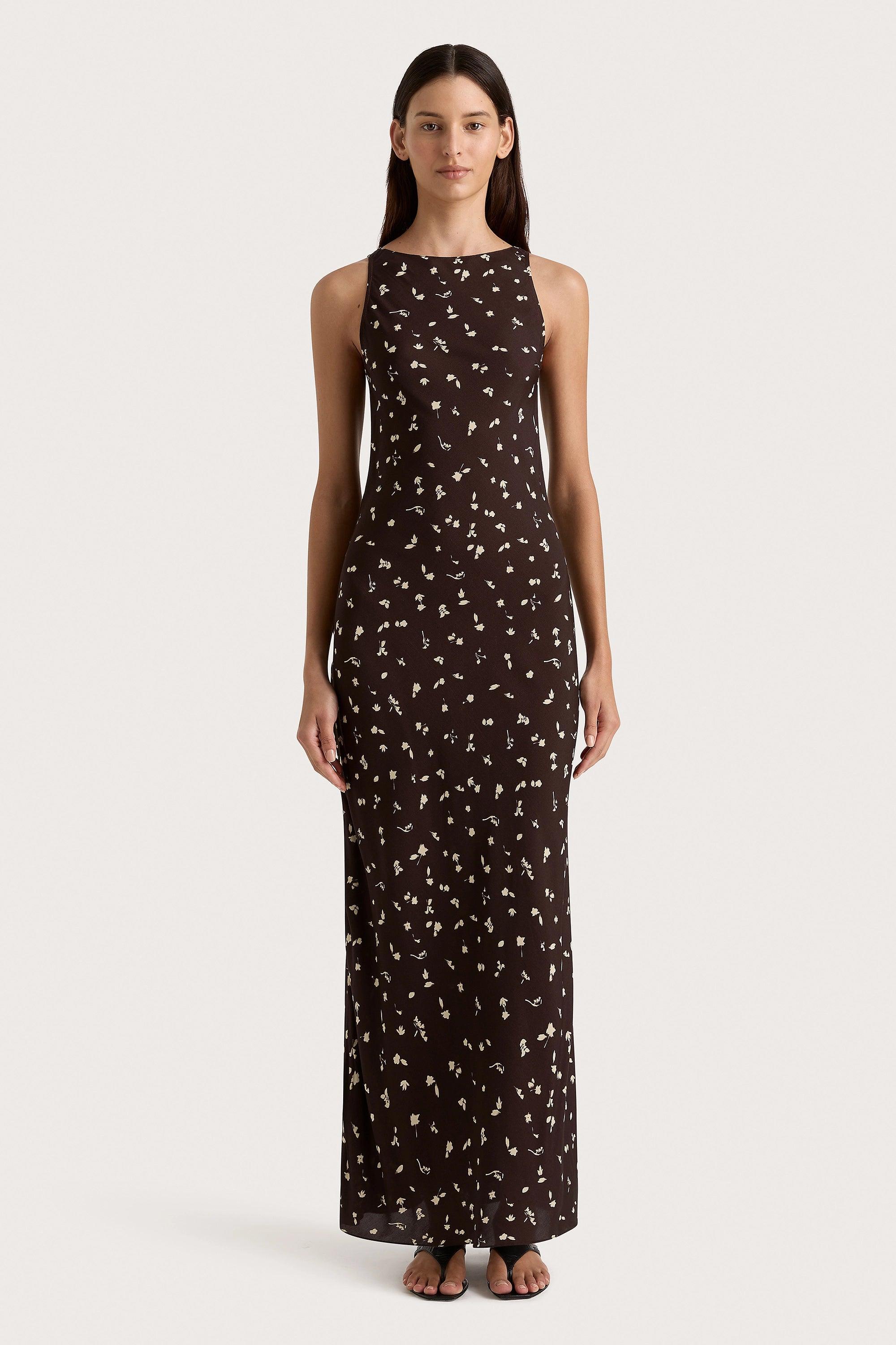 Silya Maxi Dress Clover Brown Product Image