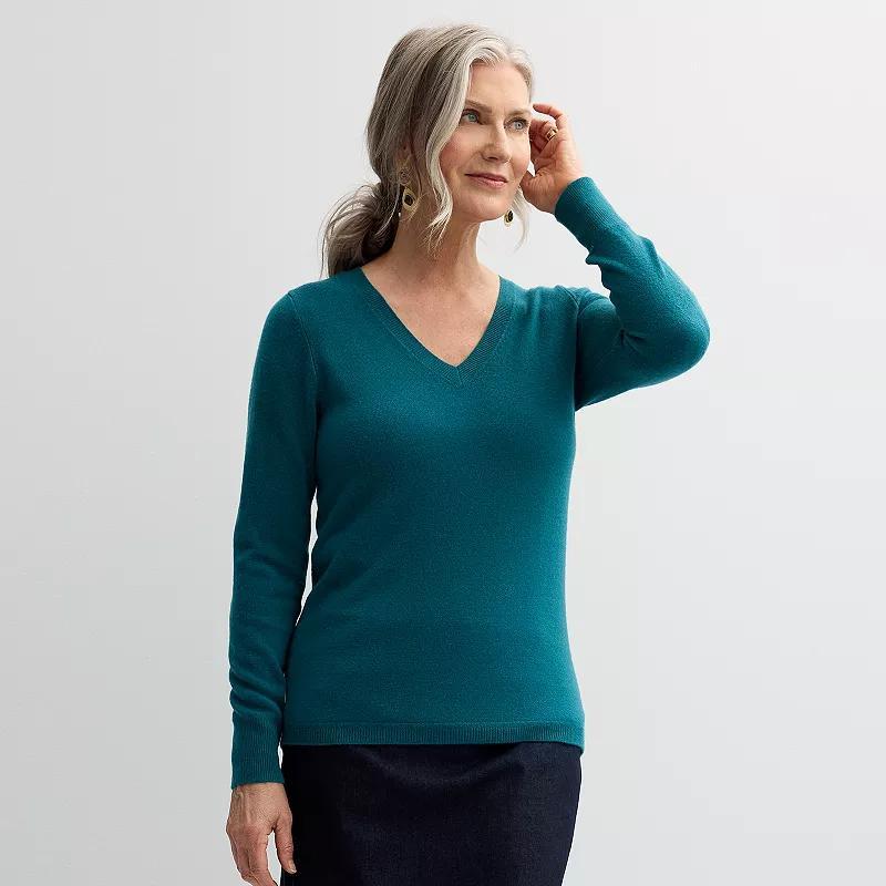 Womens Croft & Barrow The Extra Soft V-Neck Sweater Product Image