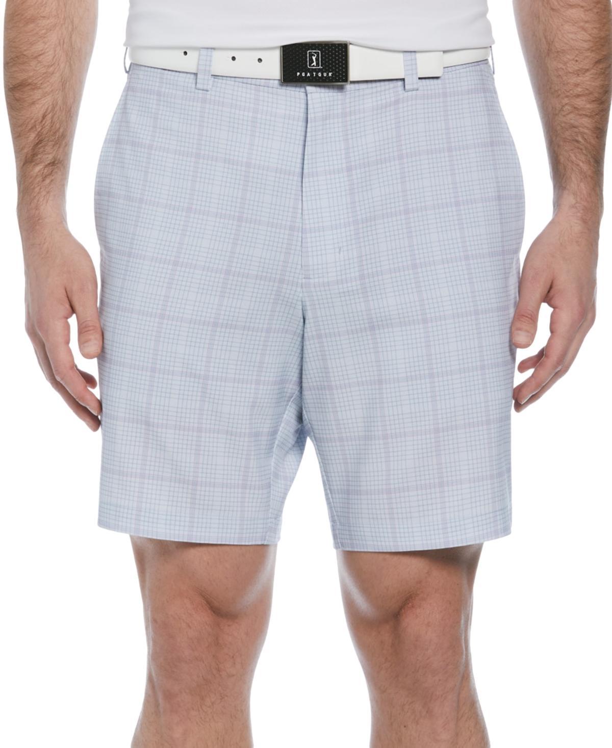 Pga Tour Mens Check Print Performance 8 Golf Shorts Product Image