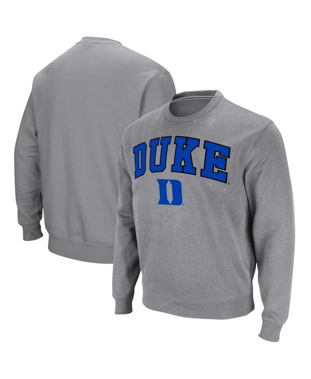 Mens Colosseum Charcoal Duke Blue Devils Arch & Logo Pullover Sweatshirt Product Image