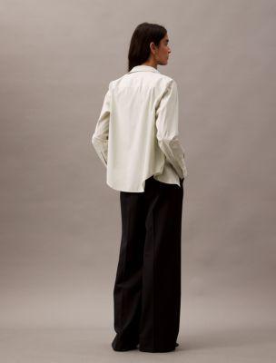 Pinstripe Crepe Wide Leg Trouser Product Image