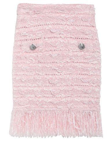 BALMAIN Woman Mini Skirt Light Pink Size 2 Synthetic Fibers, Viscose, Wool, Mohair Wool, Metallic Po Product Image