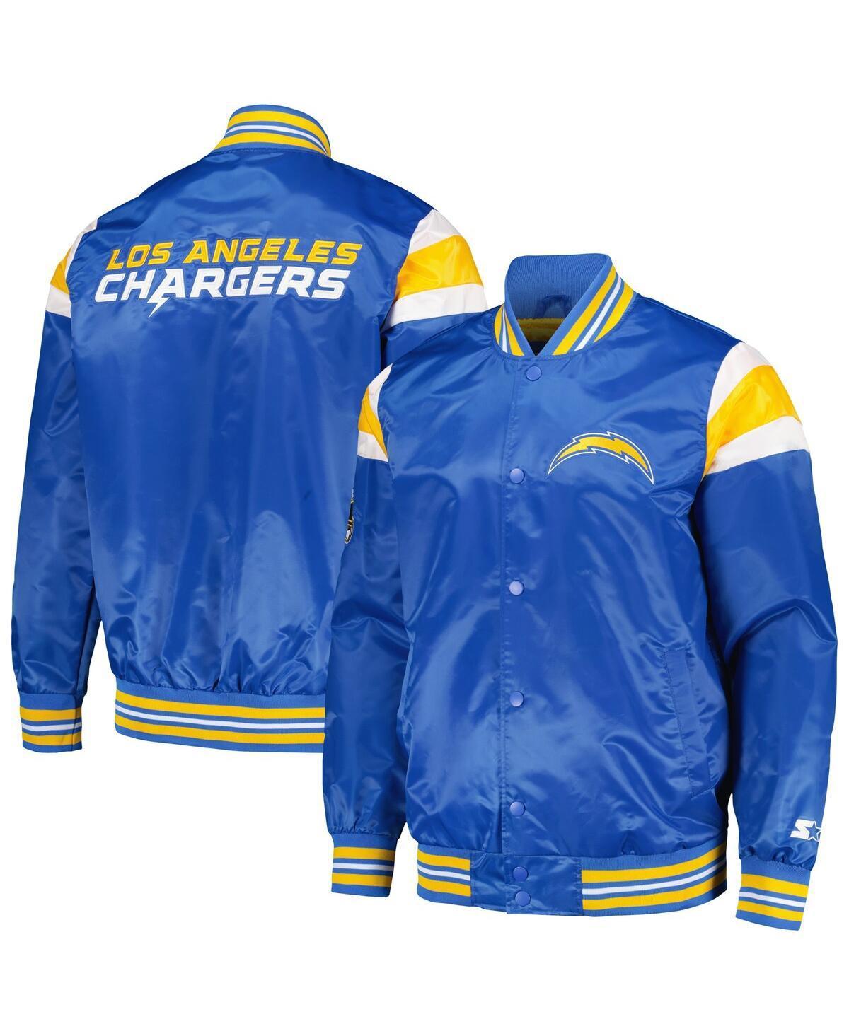 Mens Starter Powder Blue Los Angeles Chargers Satin Full-Snap Varsity Jacket Product Image