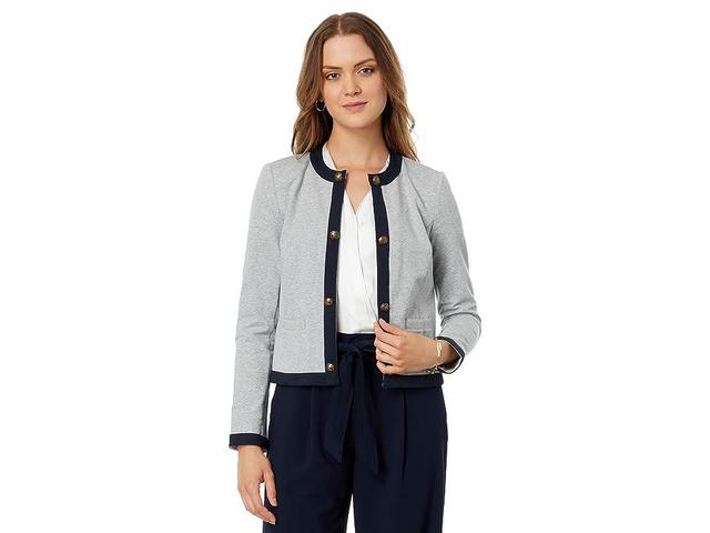 Tommy Hilfiger Womens Contrast Piped Blazer - Navy Product Image