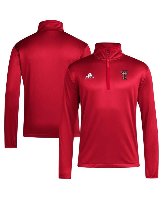 Mens adidas Texas Tech Raiders 2024 Coaches Sidelines AEROREADY Quarter-Zip Jacket Product Image