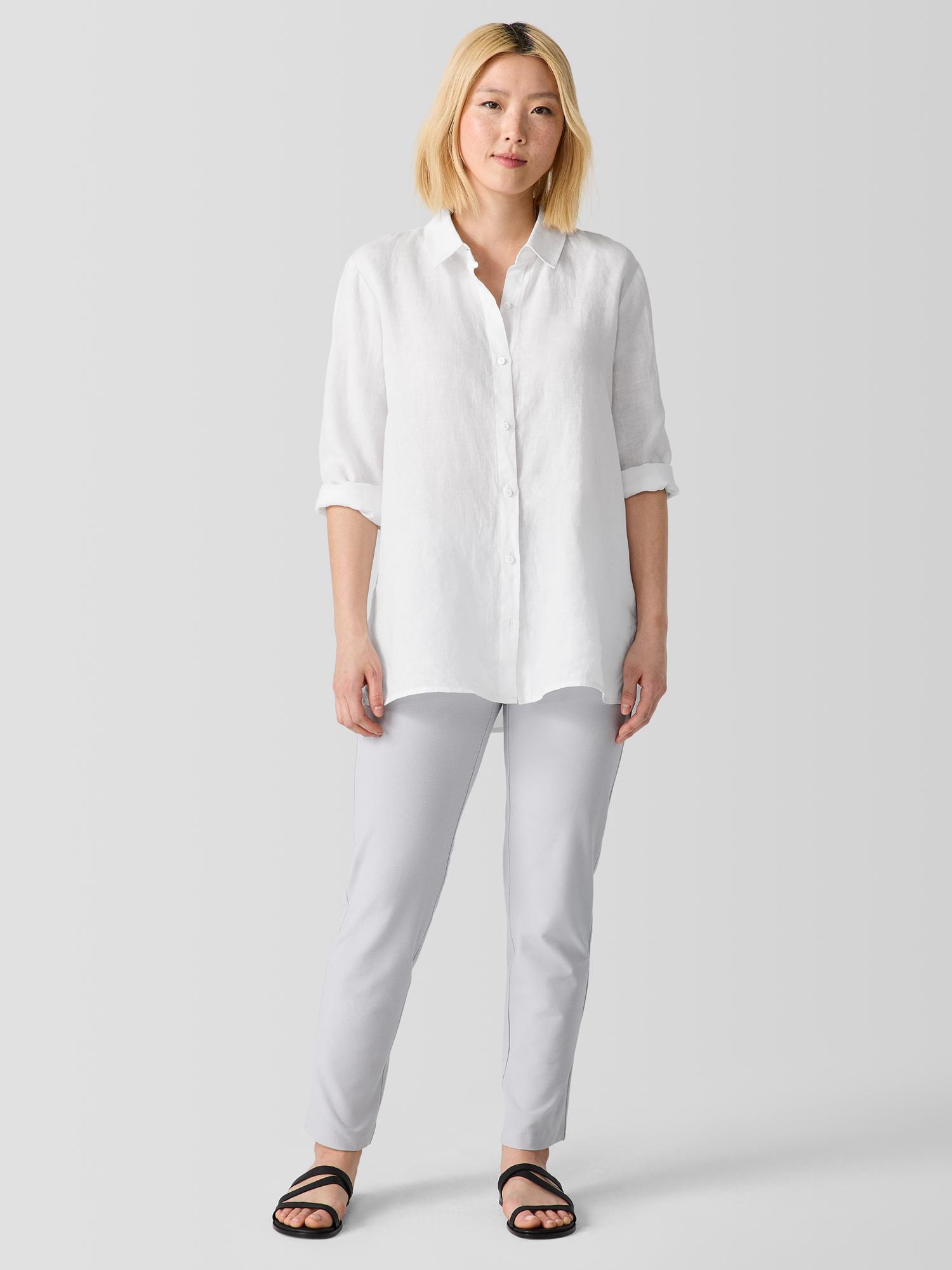 EILEEN FISHER Washable Stretch Crepe Pantfemale Product Image