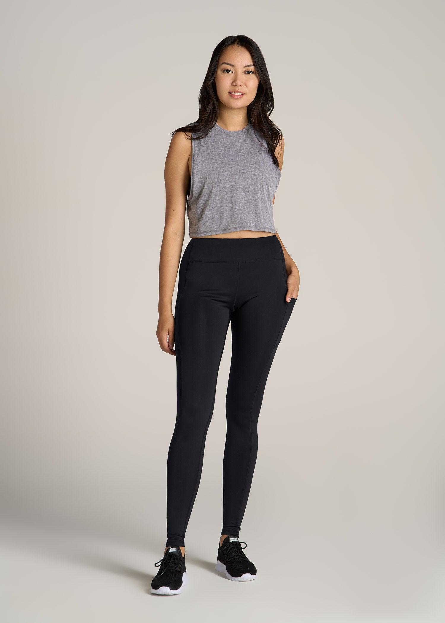 Women's Active Tall Leggings with Pockets in Black Female Product Image