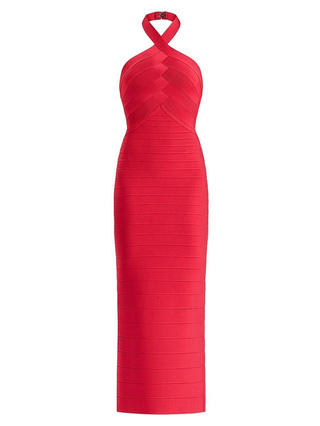 Womens Icon Halter-Neck Bandage Gown Product Image