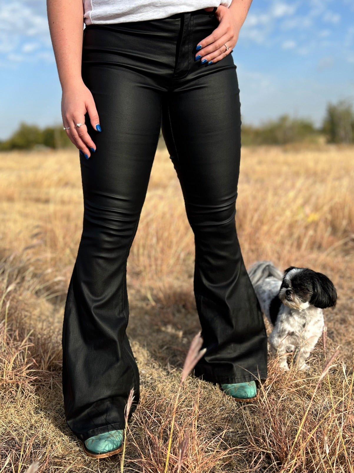 Coated Black Super Fit Flares Product Image