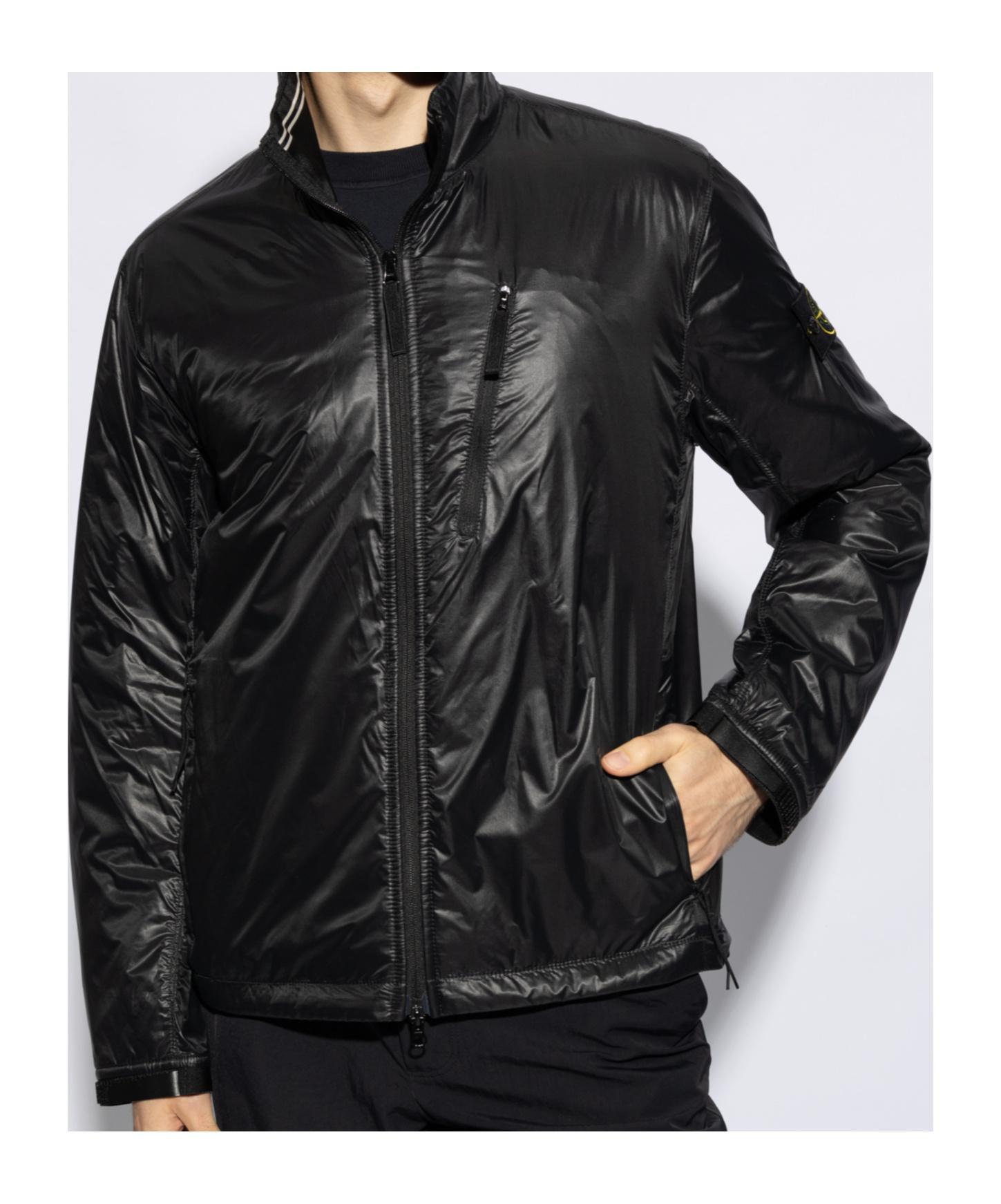 STONE ISLAND Logo Patch Windproof Jacket In Black Product Image