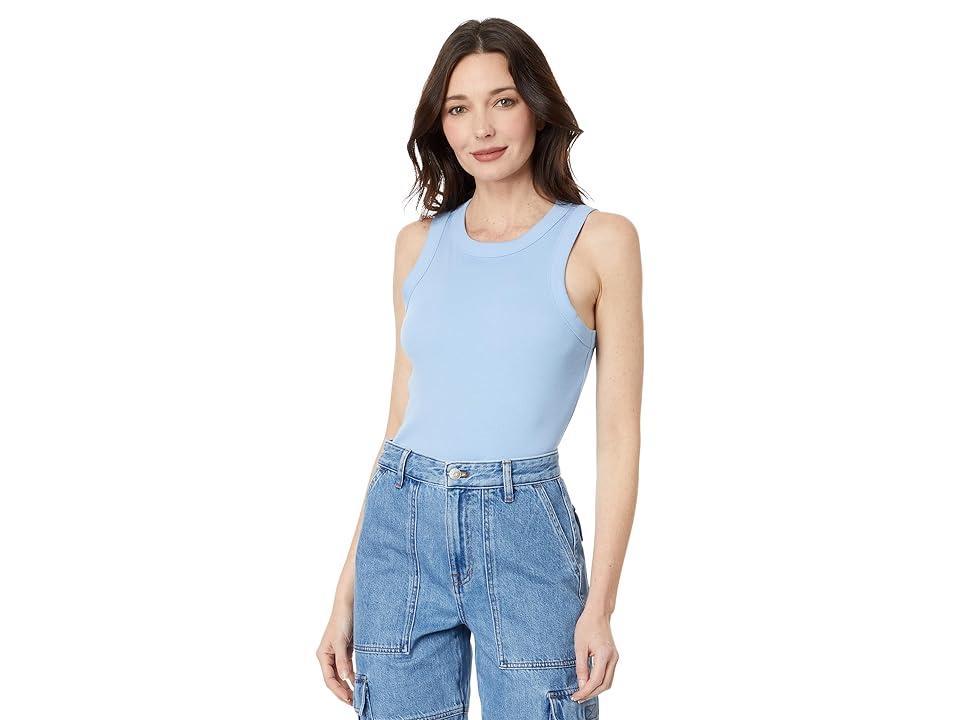 Madewell Brightside Rib Cutaway Tank (Powder ) Women's Clothing Product Image