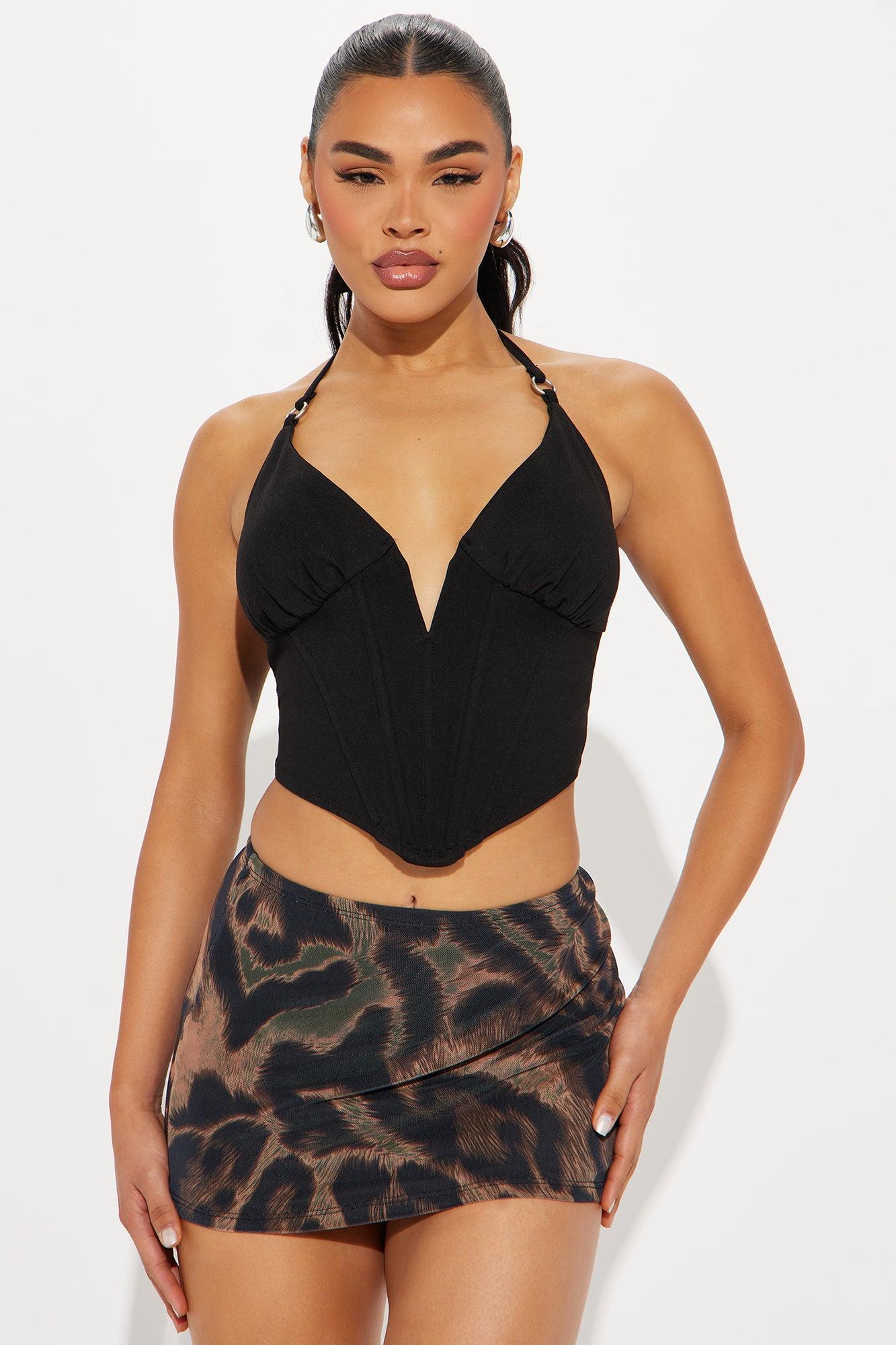 Leave It To Me Halter Top - Black product image