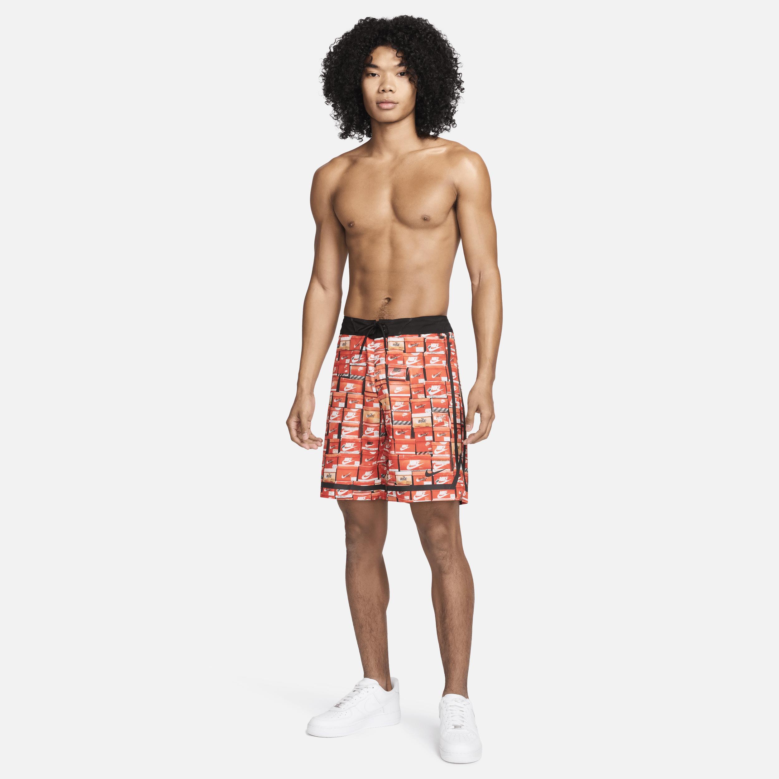 Nike Mens Nike Stacked Fadeaway 9 Boardshorts - Mens Orange/Black Product Image