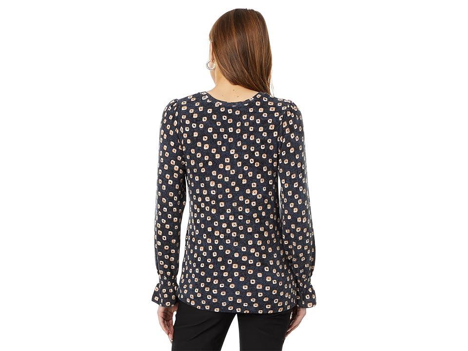 NIC+ZOE Sweet Dreams Dotty Femme Sleeve Tee Multi) Women's Clothing Product Image