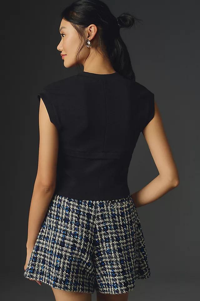 Maeve Cap-Sleeve Cropped Top Product Image