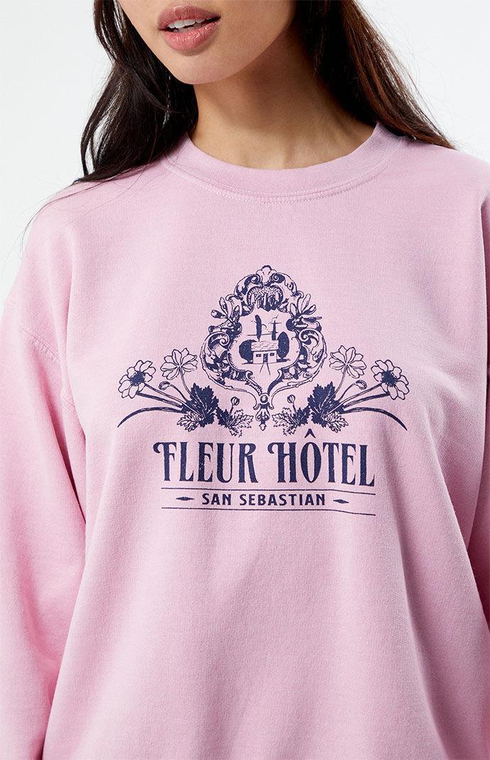 Womens Fleur Hotel Crew Neck Sweatshirt Product Image