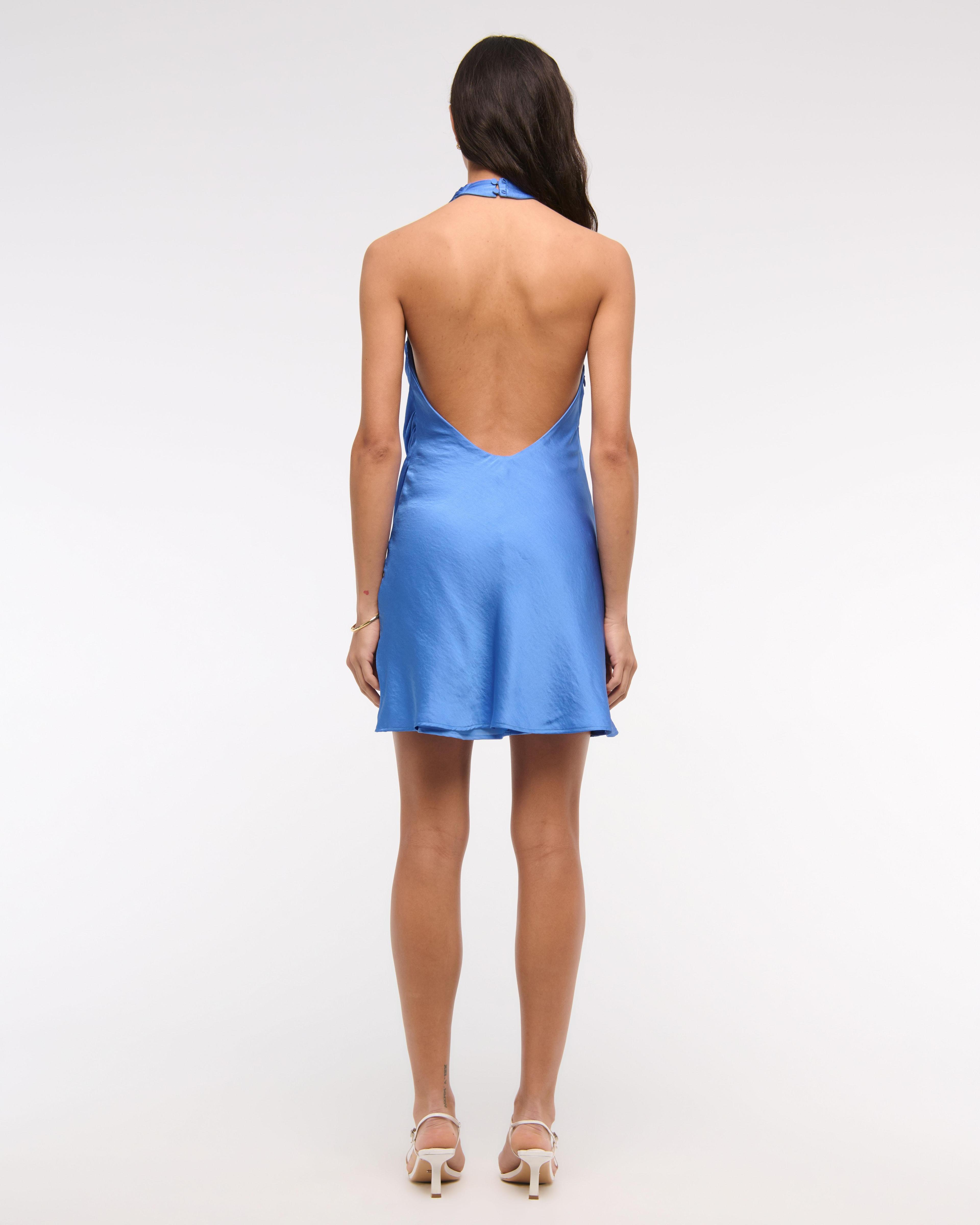 Cowl Neck Draped Mini Dress Product Image