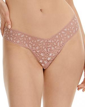 Hanky Panky Cross Dyed Leopard Low Rise Thong (Siesta) Women's Underwear Product Image