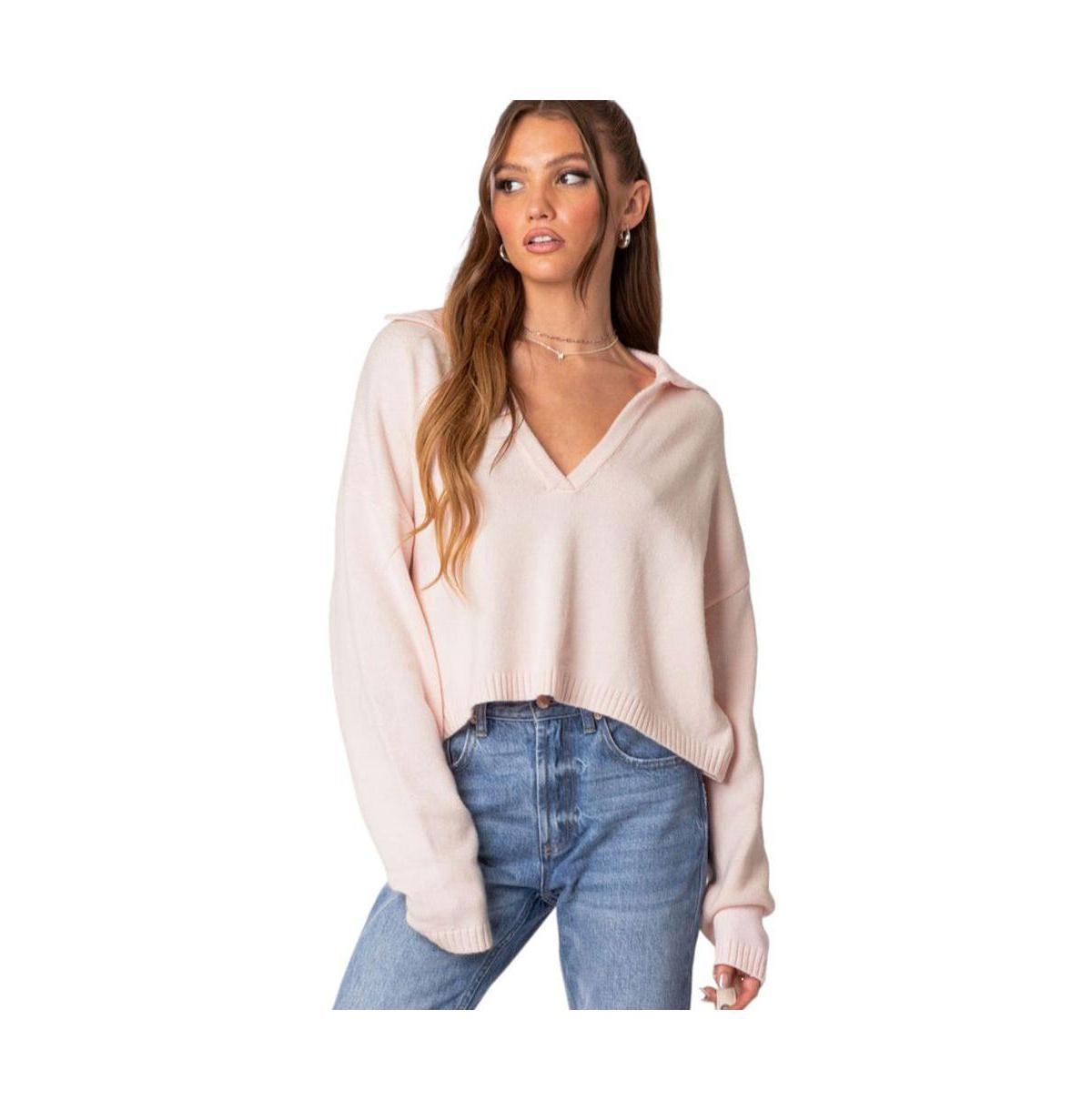 EDIKTED Marcie Oversize Crop Sweater Product Image