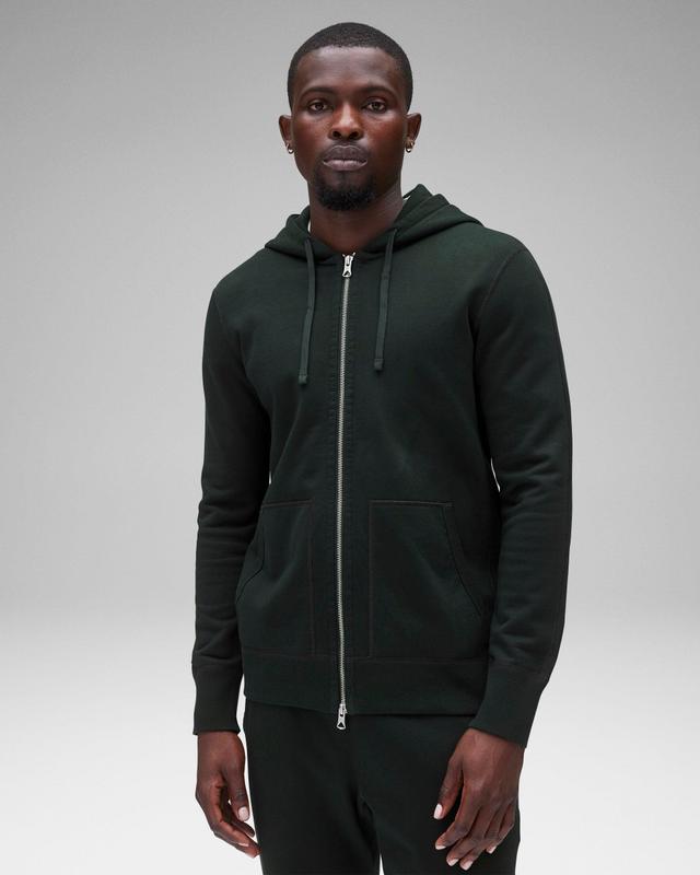 Midweight Terry Slim Zip Hoodie Male Product Image