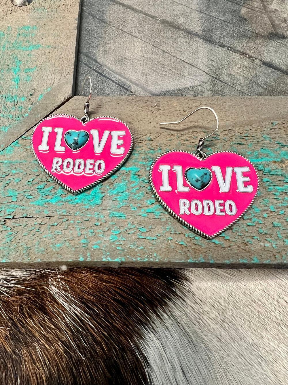 I Love Rodeo Earrings Product Image