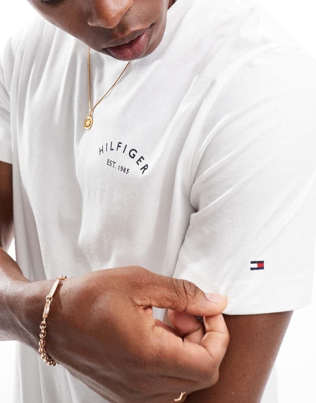 Tommy Hilfiger back print t-shirt in white Product Image