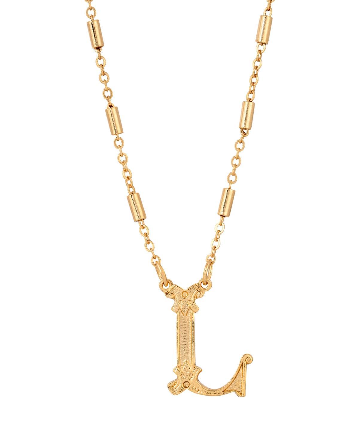 1928 Tone Initial W Pendant Necklace Product Image