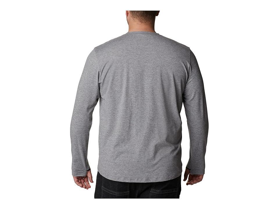 Columbia Big Tall Tech Trail Long Sleeve Crew II (City Grey Heather) Men's Clothing Product Image