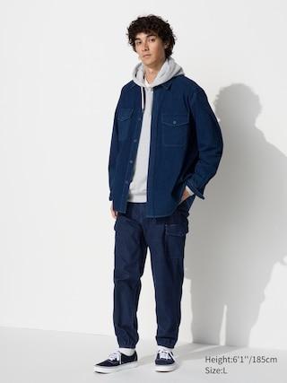 Mens Cargo Jogger Pants Denim Blue Small UNIQLO US Product Image