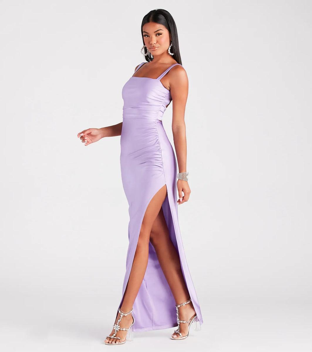 Aliza Backless High Slit Slim-Fit Formal Dress Product Image