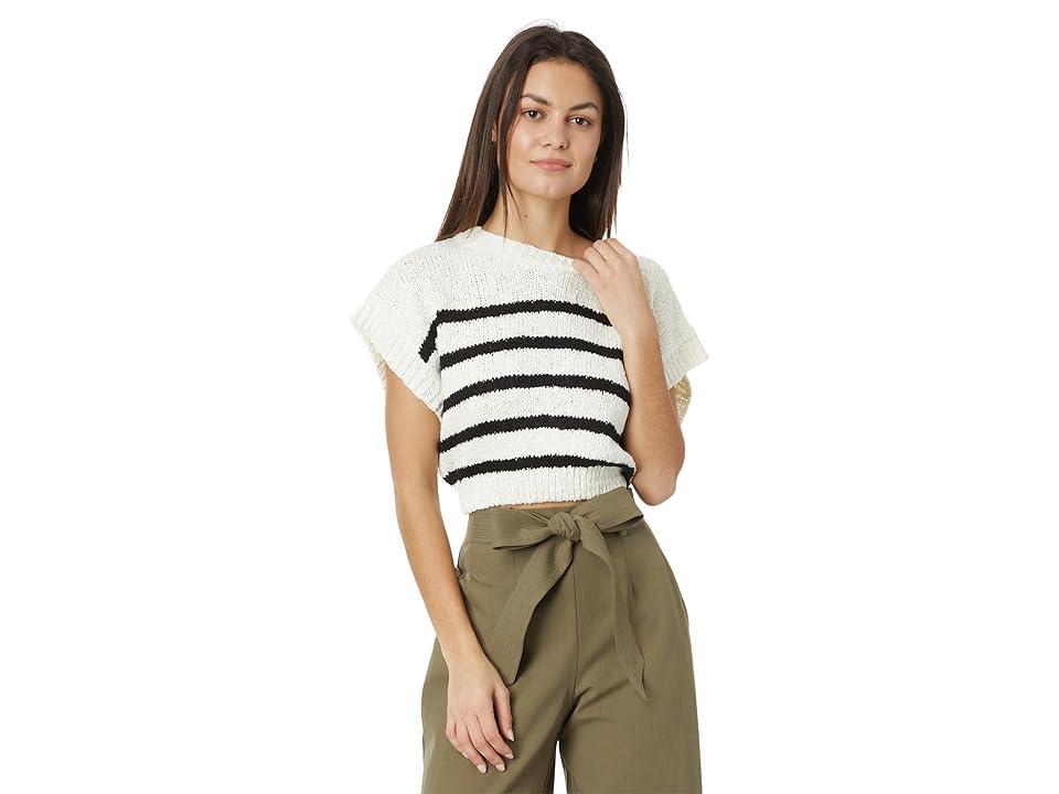 en saison Brenton Knit Top (White ) Women's Clothing Product Image