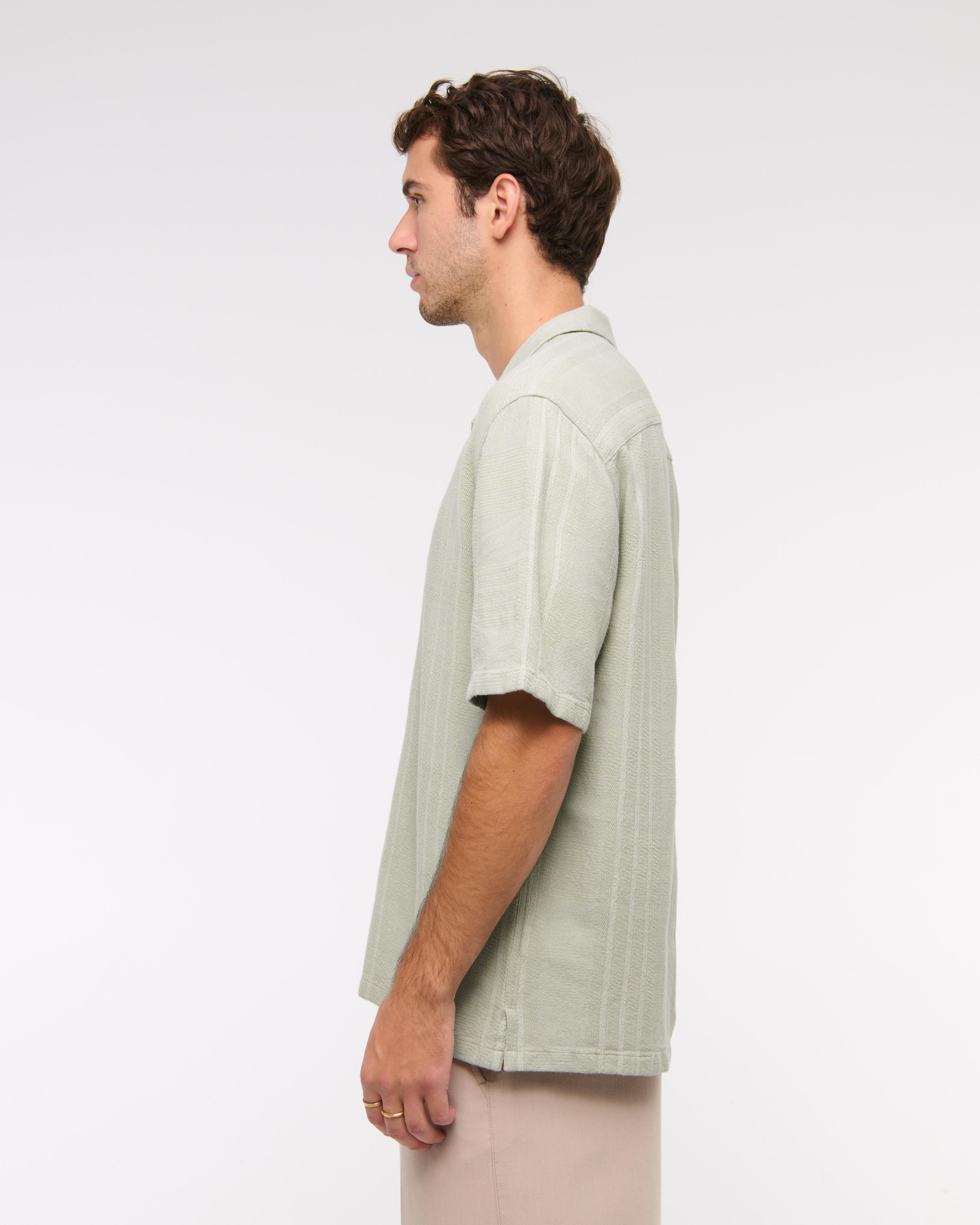 Camp Collar Summer Linen-Blend Shirt Product Image