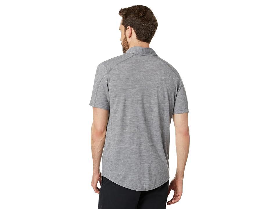 Smartwool Short Sleeve Button-Down (Light Heather) Men's Clothing Product Image