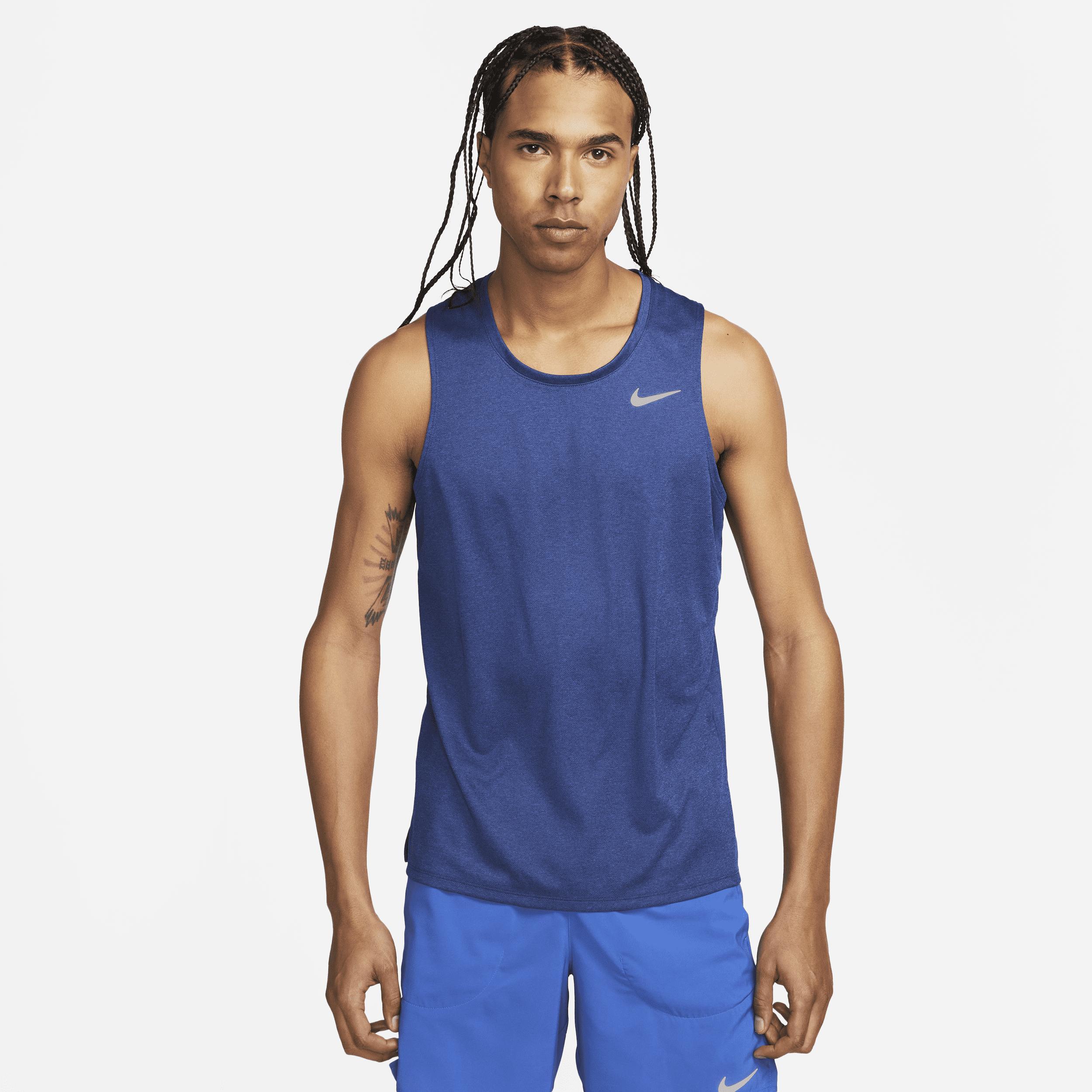 Nike Mens Miler Dri-fit Running Tank - Particle Grey Product Image