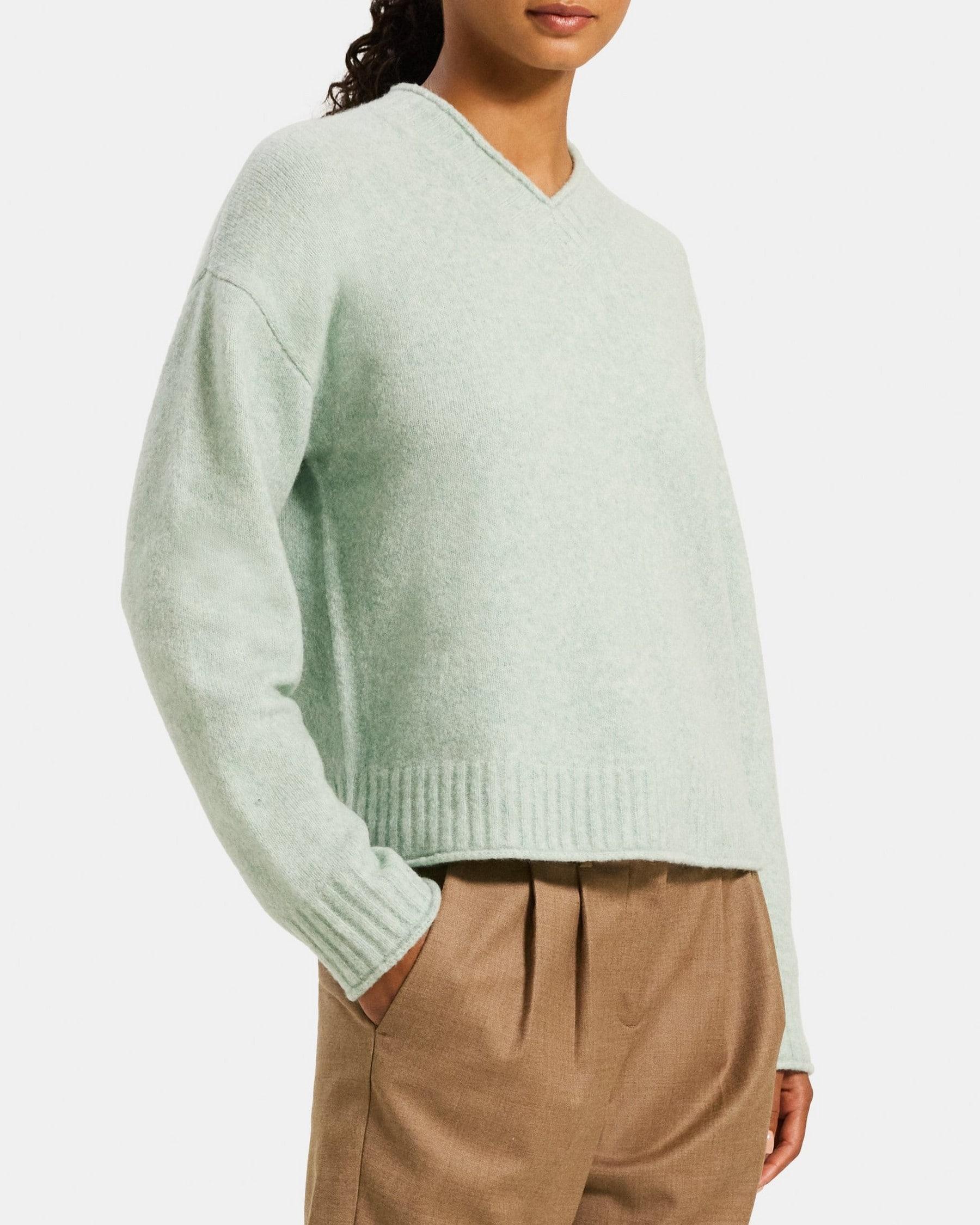 High V-Neck Sweater in Wool-Blend Product Image