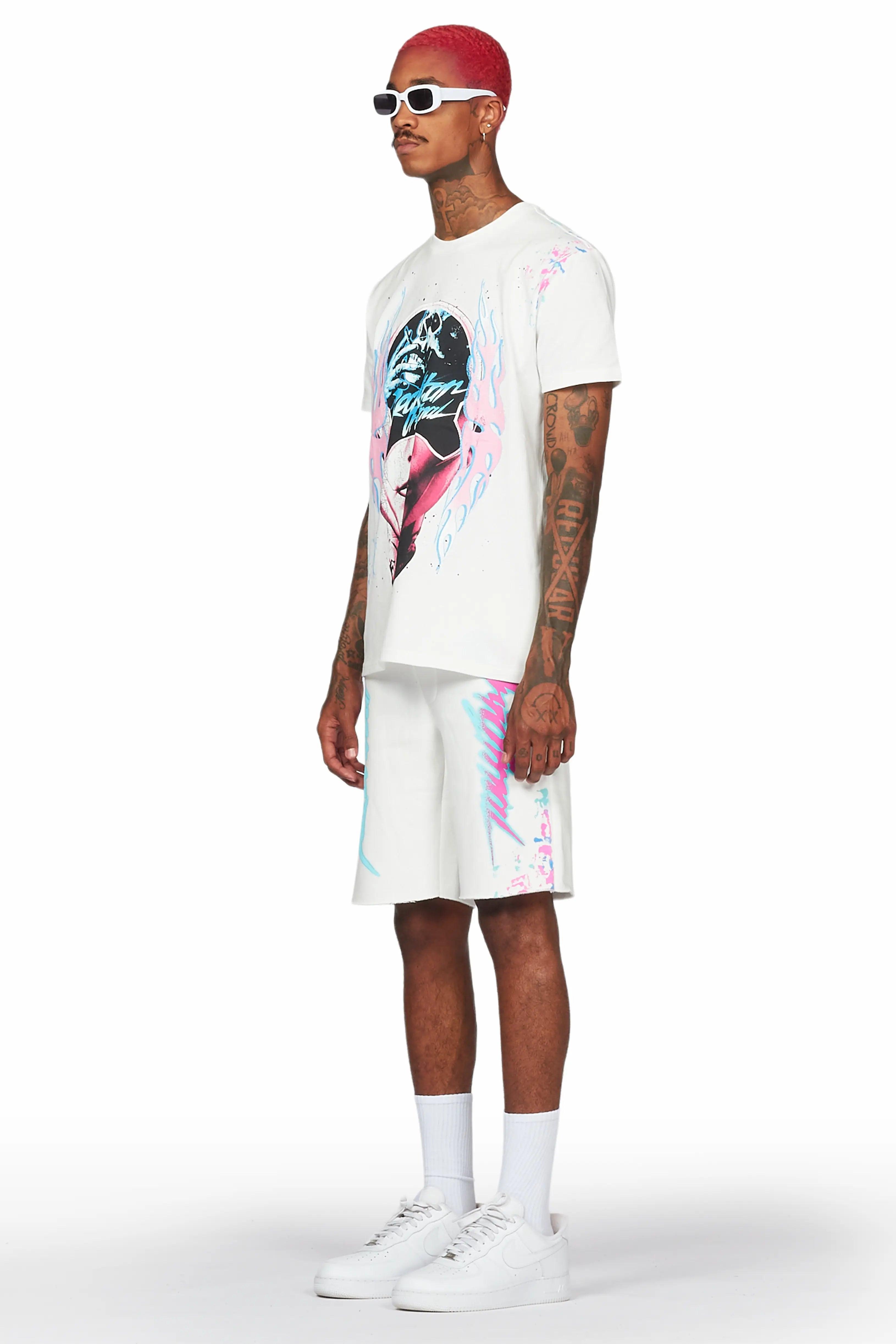 Adriaan White T-Shirt Short Set Male Product Image