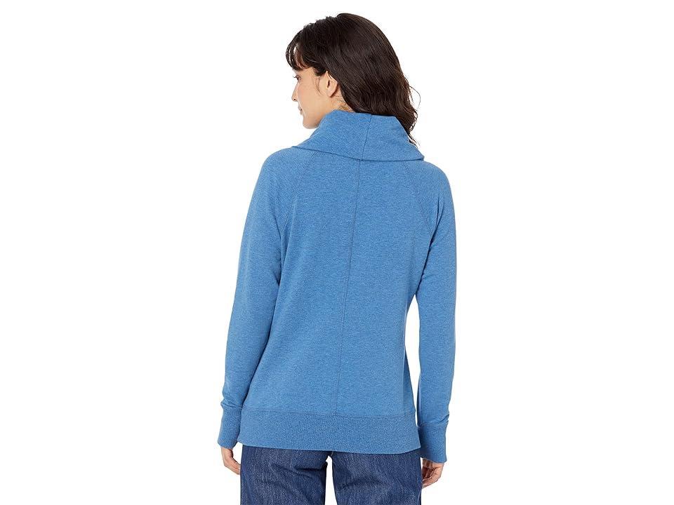 L.L.Bean Petite Bean's Cozy Pullover (Marine Heather) Women's Clothing Product Image