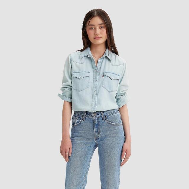 Levis Womens Long Sleeve Ultimate Western Shirt Talk XS Product Image