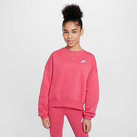 Girls Nike Sportswear Club Fleece Boxy Crewneck Sweatshirt Product Image