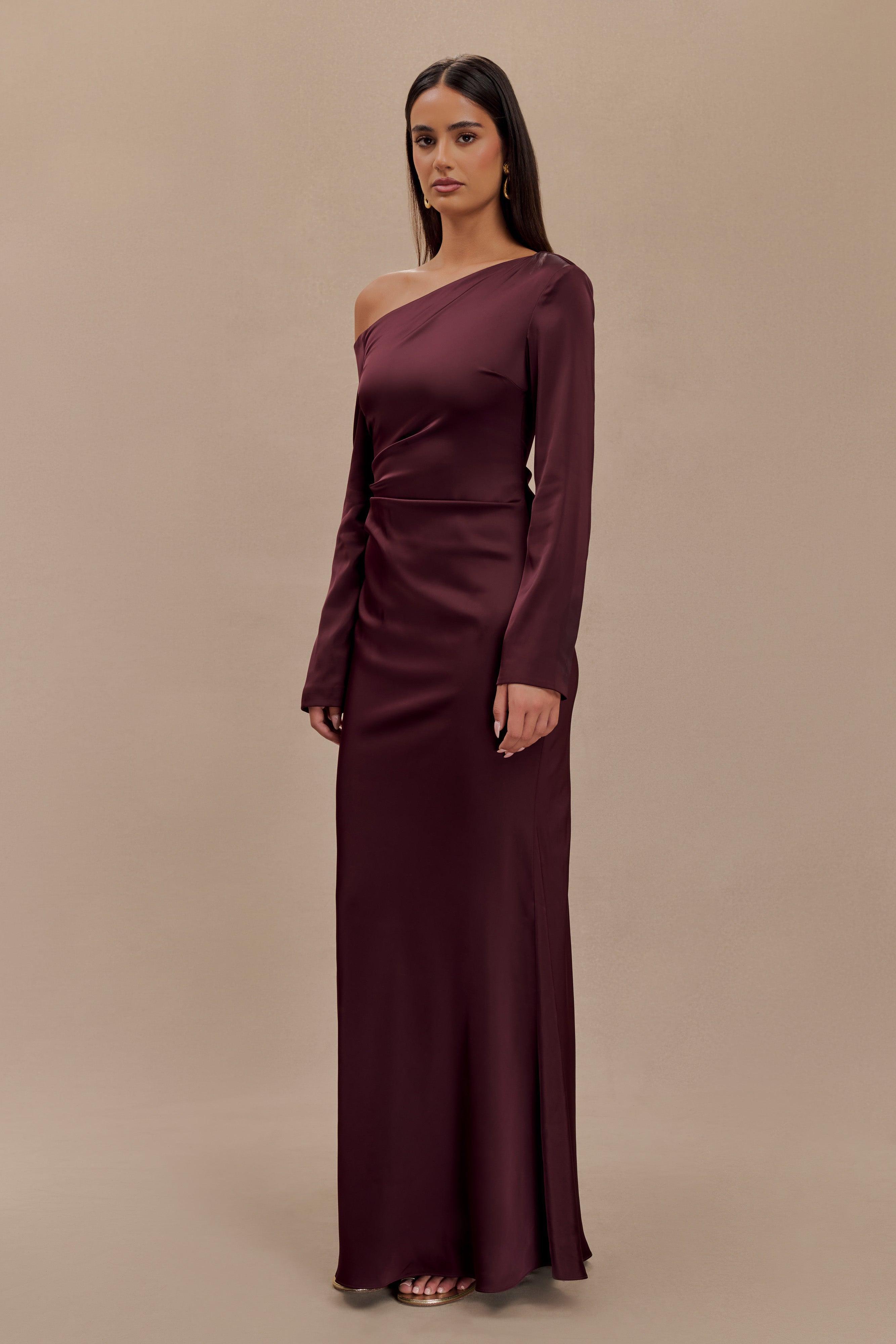 Avery Long Sleeve Maxi Dress - Plum Product Image