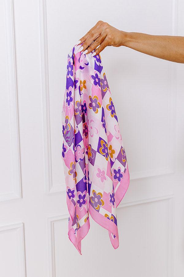 Flower Power Satin Hair Scarf Product Image