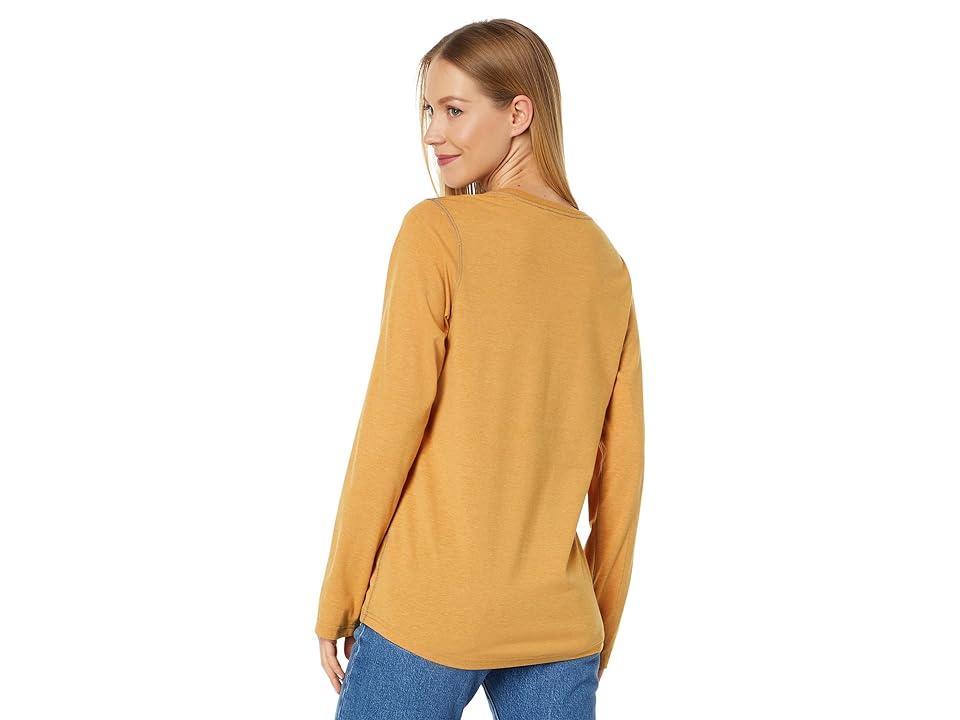 L.L.Bean Insect Shield Field Tee Long Sleeve (Dark Amber) Women's Clothing Product Image