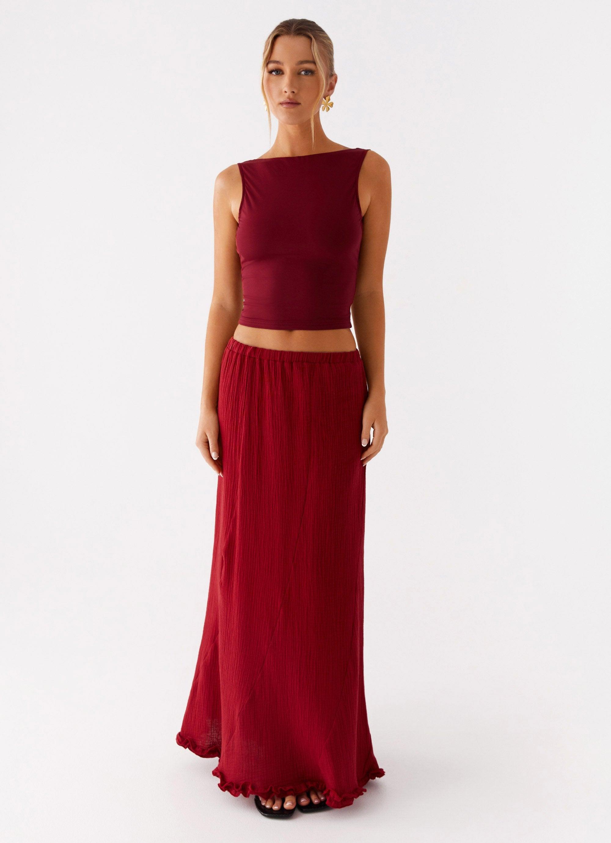 Chamberlain Maxi Skirt - Rhubarb Product Image