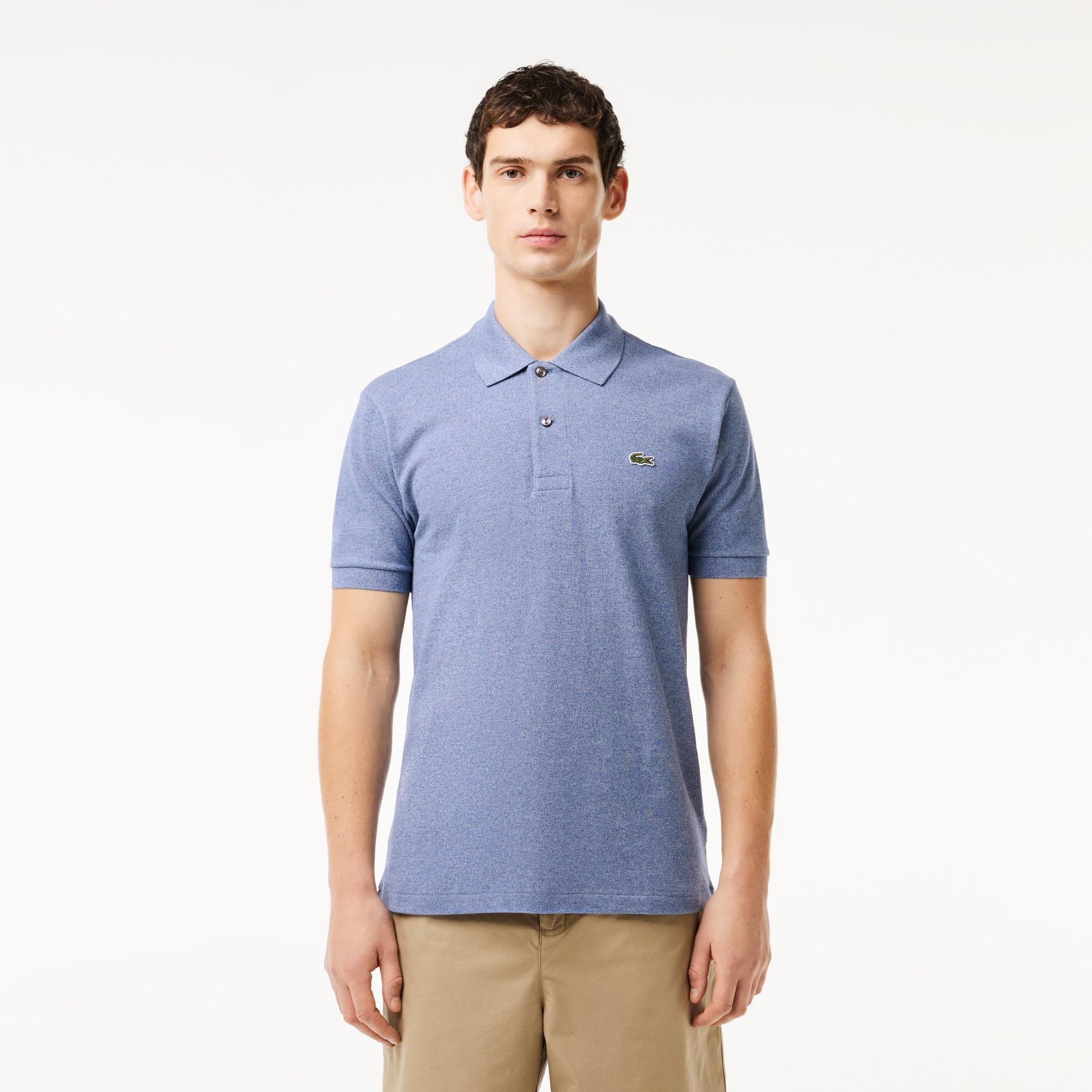 Men's L.12.12 Heathered Petit Piqué Cotton Polo Product Image