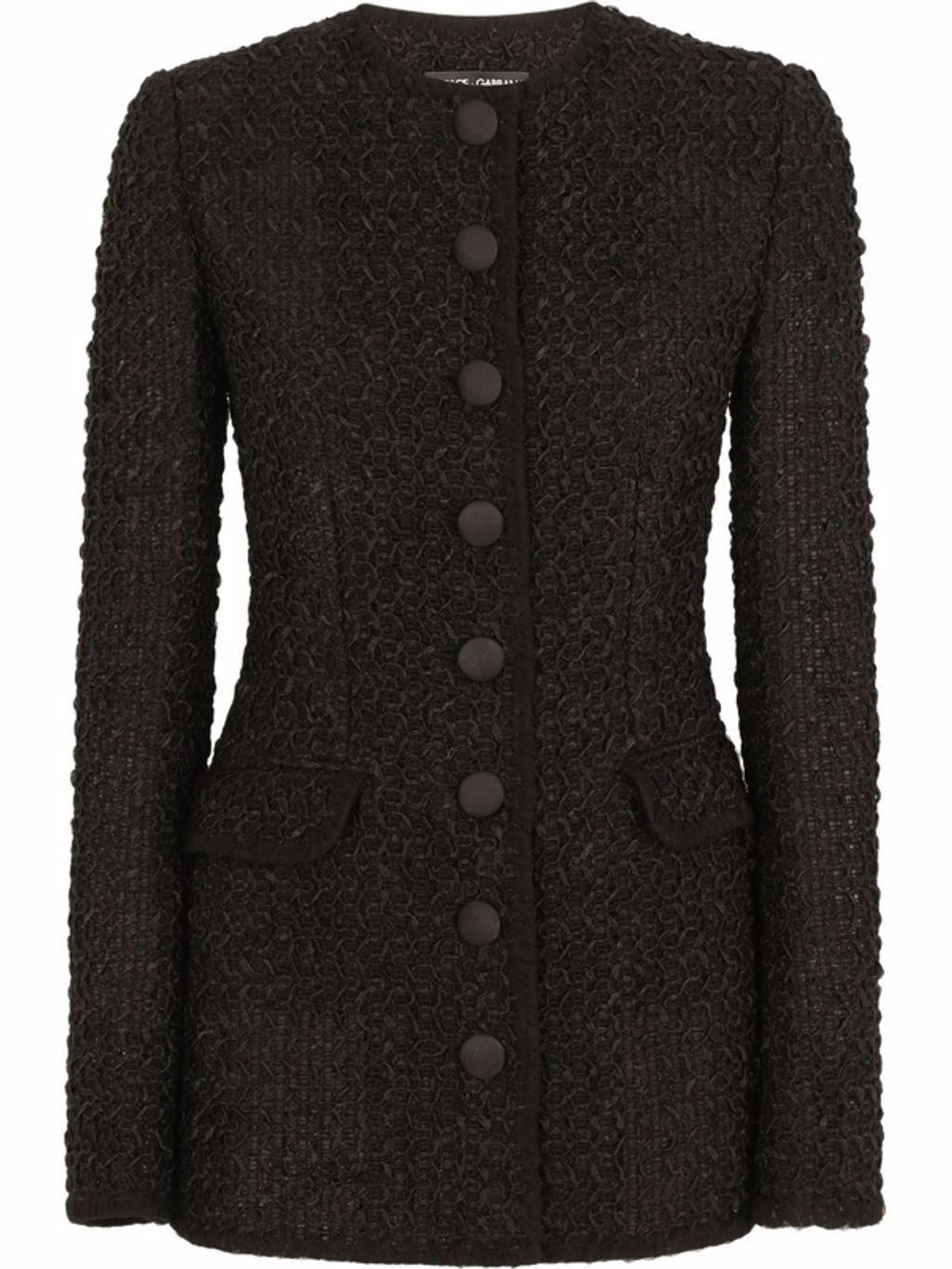 Long Tweed Jacket In Black product image