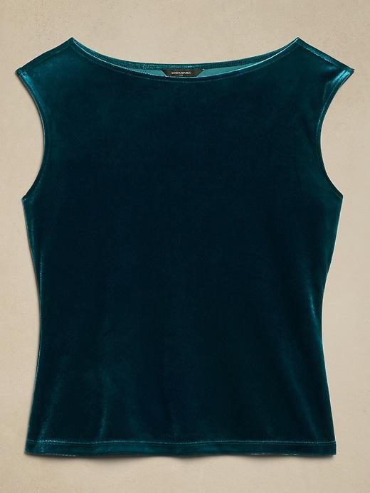 Cap-Sleeve Velvet Top Product Image